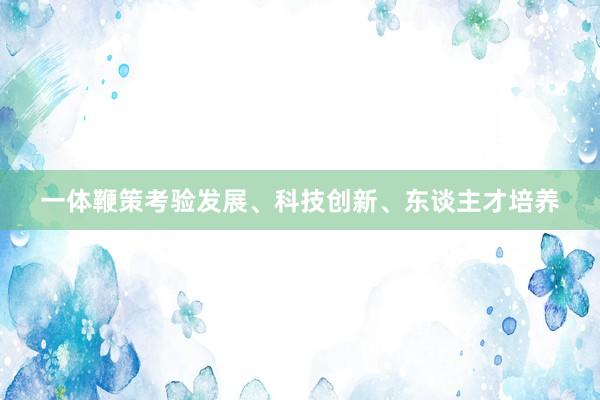 一体鞭策考验发展、科技创新、东谈主才培养